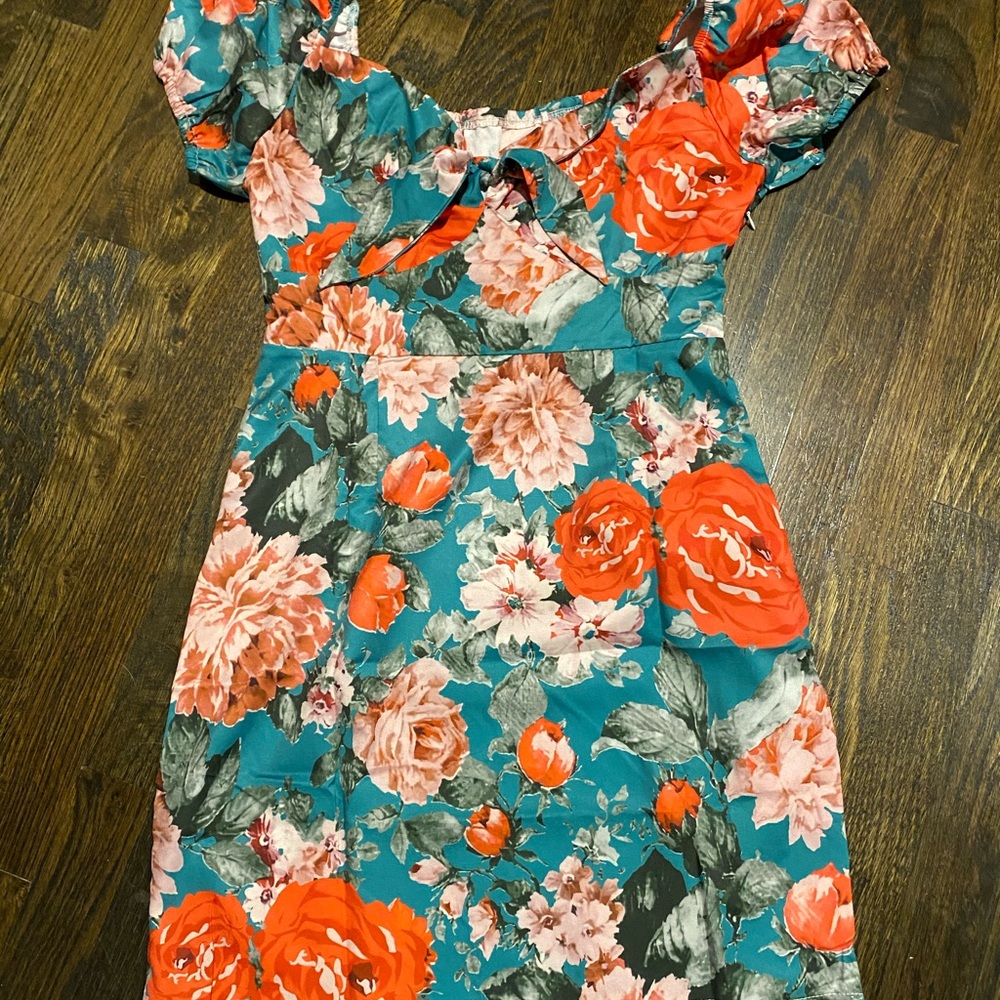 Flower print dress